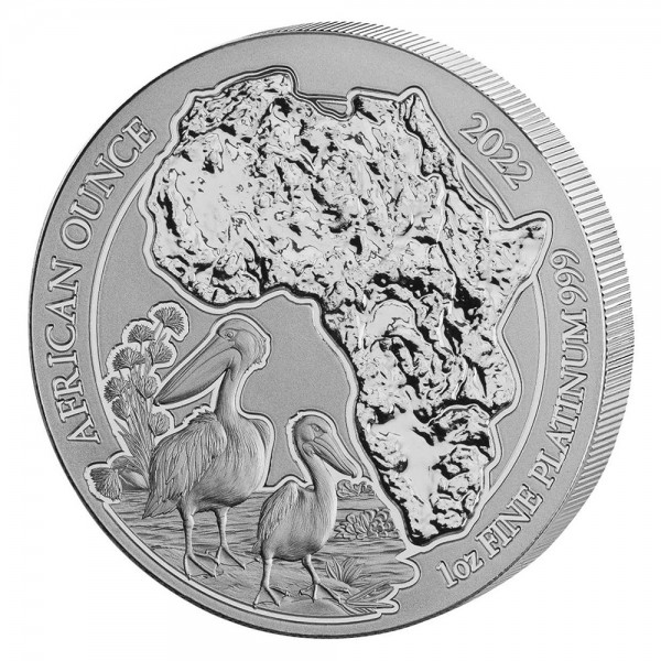 1 Unze (oz) Silber African Ounce Pelikan Silbermünze 2022 Ruanda