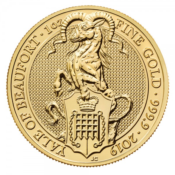 Ankauf 1 Unze (oz) Gold The Queens Beasts Yale of Beaufort Goldmünze 2019 Großbritannien