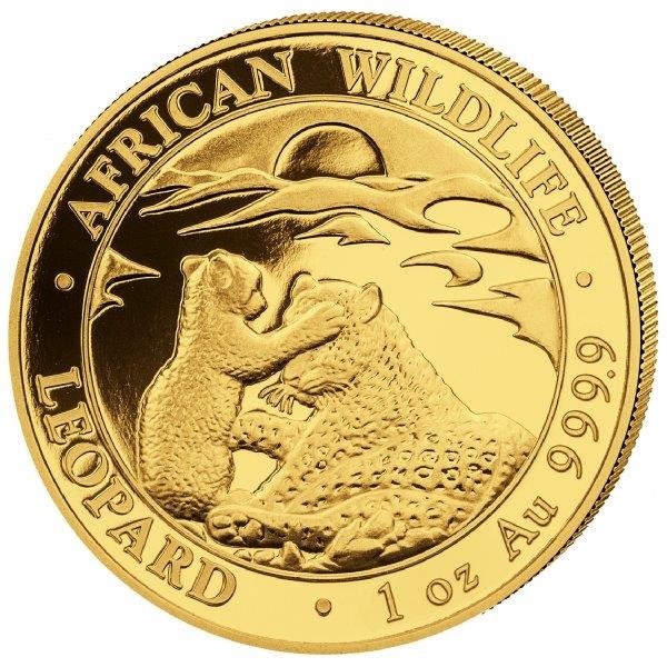 1 Unze (oz) Gold  Somalia Leopard Goldmünze 2019