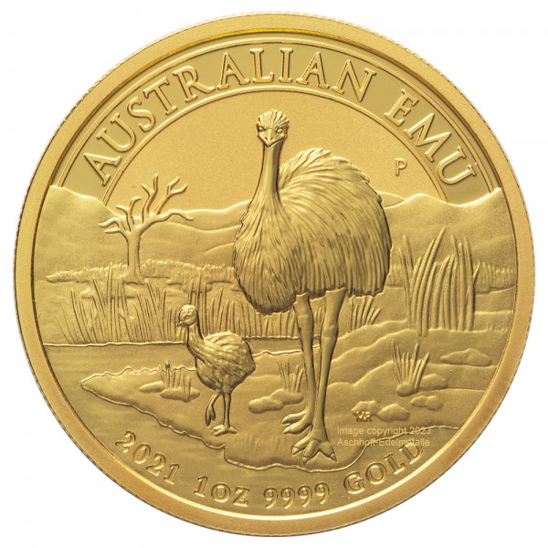 1 Unze (oz) Gold Emu 2021 Australien