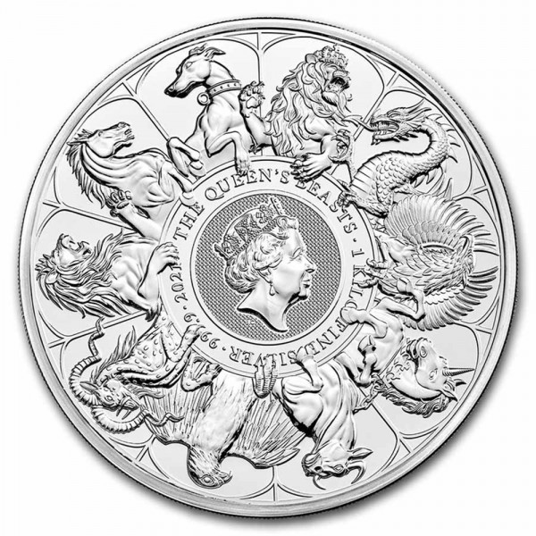 The Queens Beasts Completer Coin 2021, Silbermünze 1 Kilo (kg)