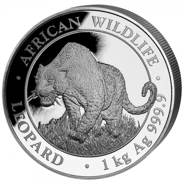 1 Kilogramm (kg) Silber African Wildlife Leopard 2023 Somalia