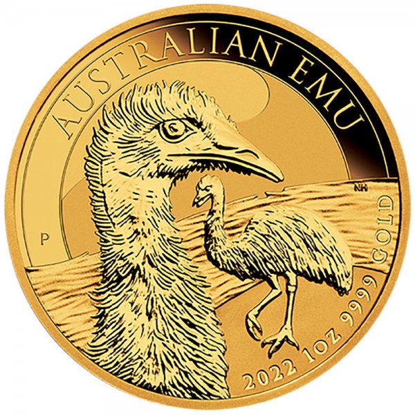 Australian Emu 2022, Goldmünze 1 Unze (oz)
