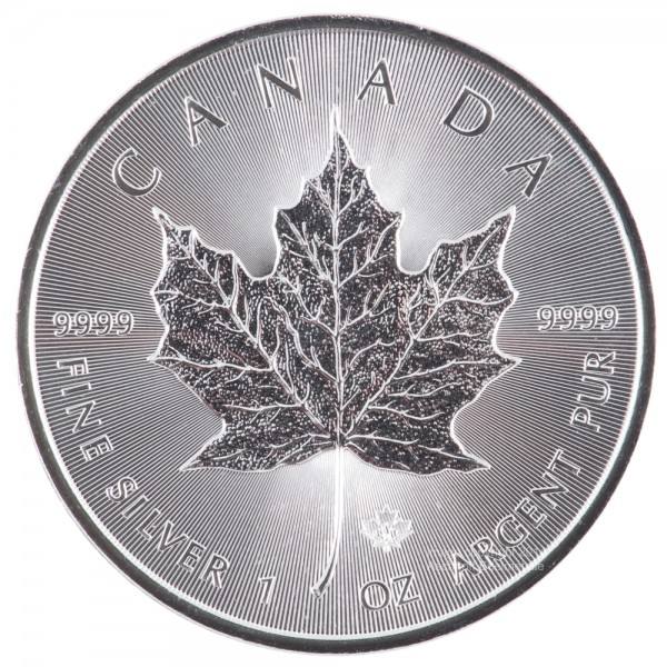 1 Unze Silber (oz) Maple Leaf Silbermünze diverse Jahrgänge Kanada