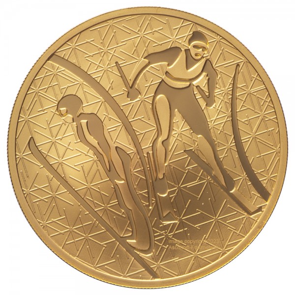 1 Unze (oz) Nordische Kombination 200 Rubel Gold Goldmünze 2010 Russland