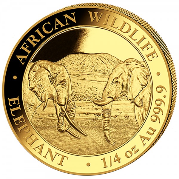 Ankauf 1/4 Unze (oz) Gold Somalia Elefant Goldmünze 2020
