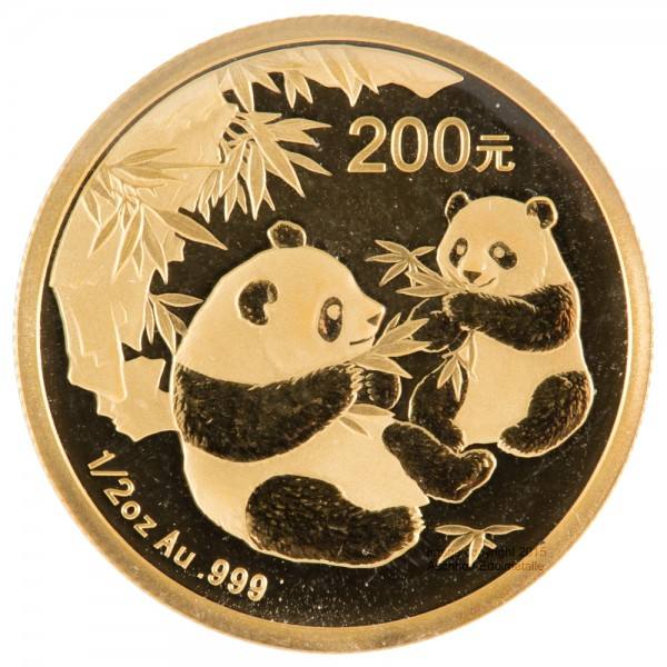 China Panda 2006, Goldmünze 1/2 Unze (oz) Original-Folie