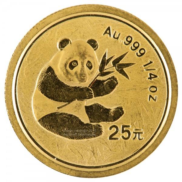 1/4 Unze (oz) Gold China Panda Goldmünze 2000 Kapsel