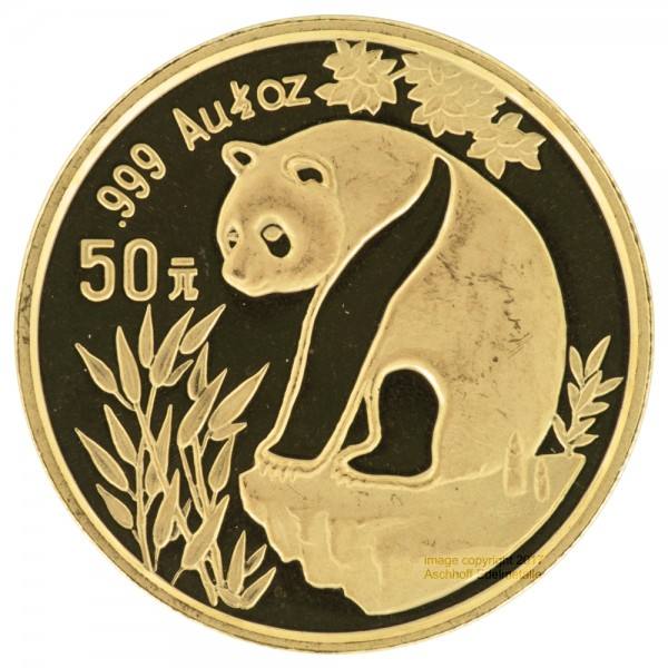 Ankauf: China Panda 1993, Goldmünze 1/2 Unze (oz)