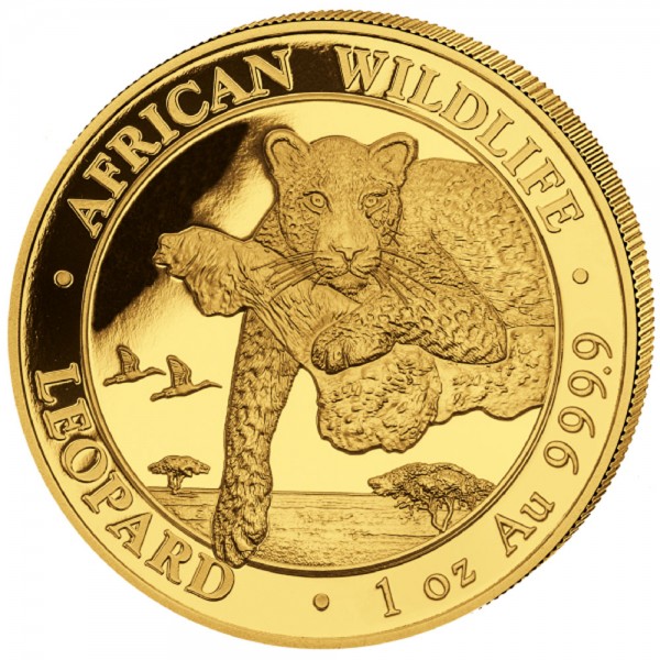 1 Unze (oz) Gold  Somalia Leopard Goldmünze 2020