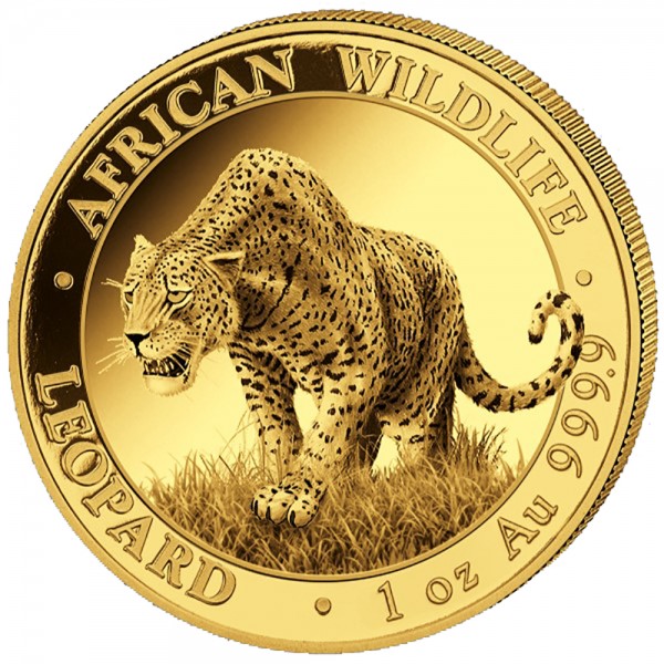 1 Unze (oz) Gold  Somalia Leopard Goldmünze 2023