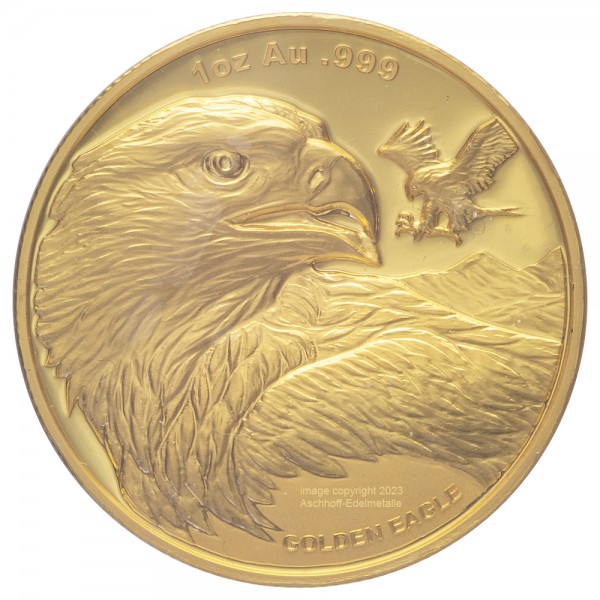 1 Unze (oz) Gold Golden Eagle Goldmünze 2023 Samoa