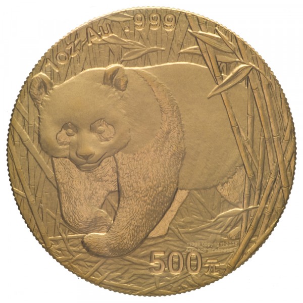 China Panda 2001, Goldmünze 1 Unze (oz)