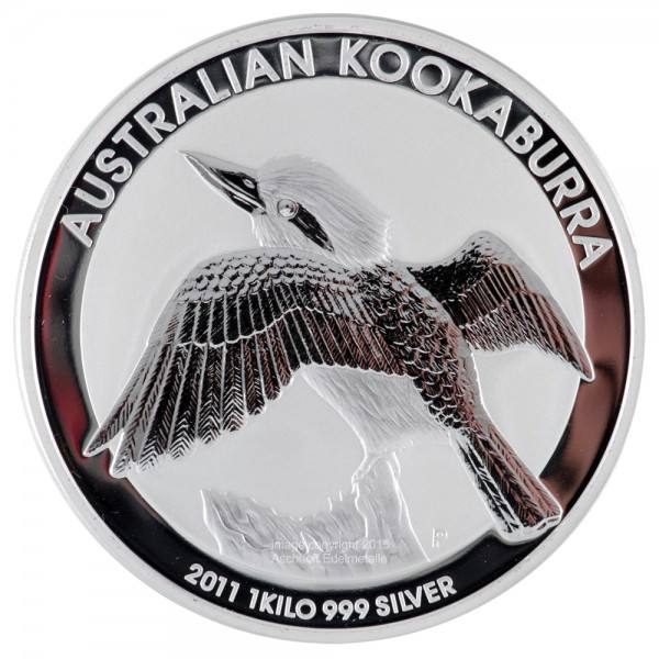 1 Kilogramm (kg) Silber Australian Kookaburra Silbermünze 2011 Australien