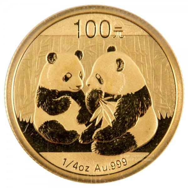 1/4 Unze (oz) Gold China Panda Goldmünze 2009 Original-Folie