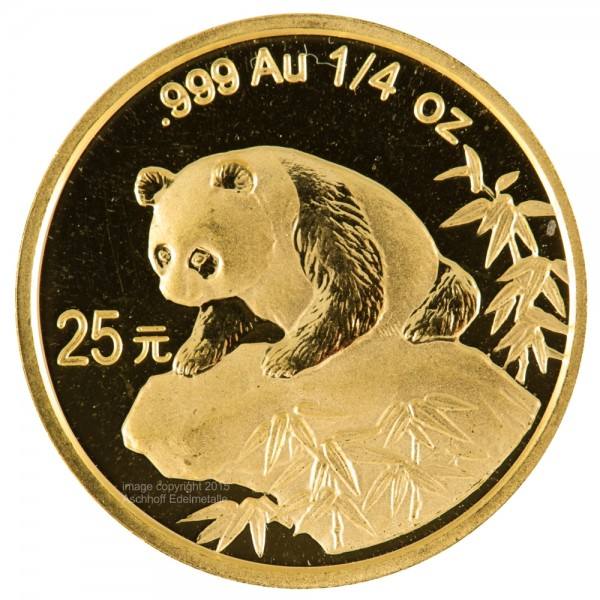 Ankauf: China Panda 1999, Goldmünze 1/4 Unze (oz)