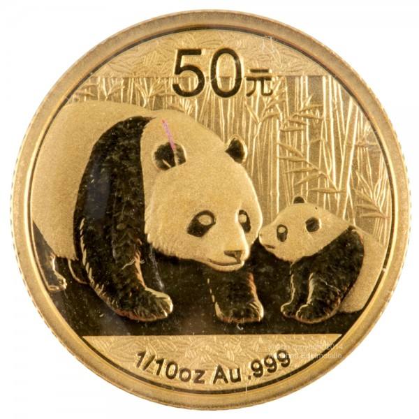 China Panda 2011, Goldmünze 1/10 Unze (oz) Original-Folie
