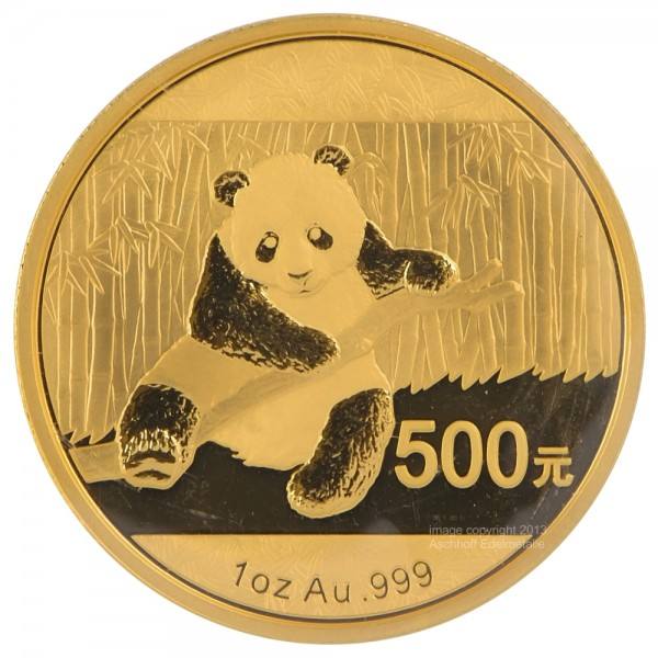 China Panda 2014, Goldmünze 1 Unze (oz) Original-Folie