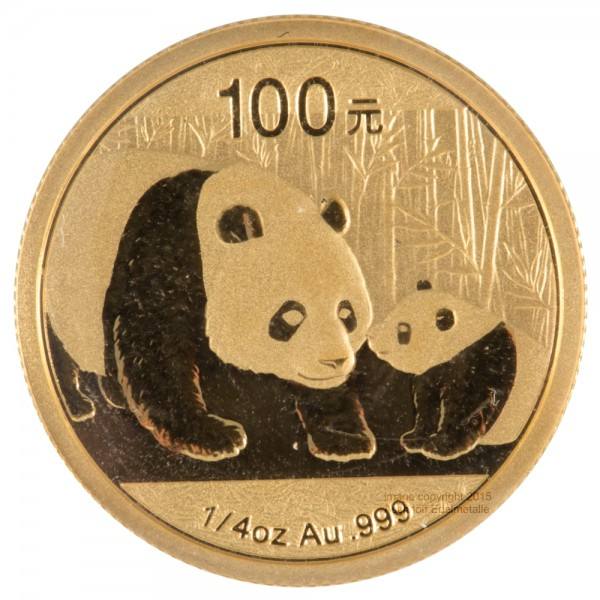 Ankauf: China Panda 2011, Goldmünze 1/4 Unze (oz)
