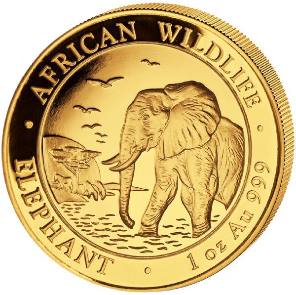 Ankauf 1 Unze (oz) Gold Somalia Elefant Goldmünze 2010