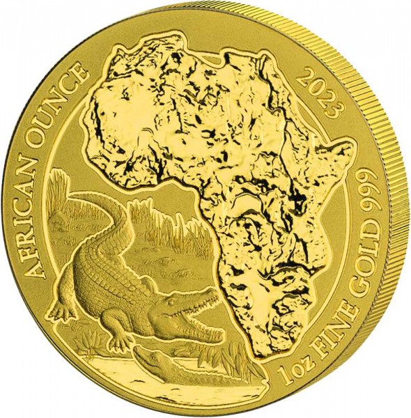 Ankauf 1 Unze (oz) Gold African Ounce Nilkrokodil Goldmünze 2023 Afrika