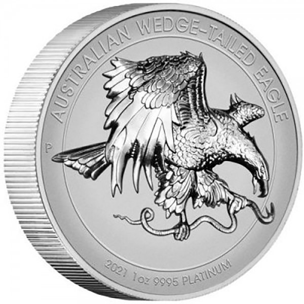 Australian Wedge Tailed Eagle 2021, Platinmünze 1 Unze (oz), HR, PP
