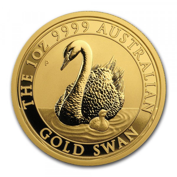 1 Unze (oz) Gold Australian Swan Goldmünze 2018 Australien