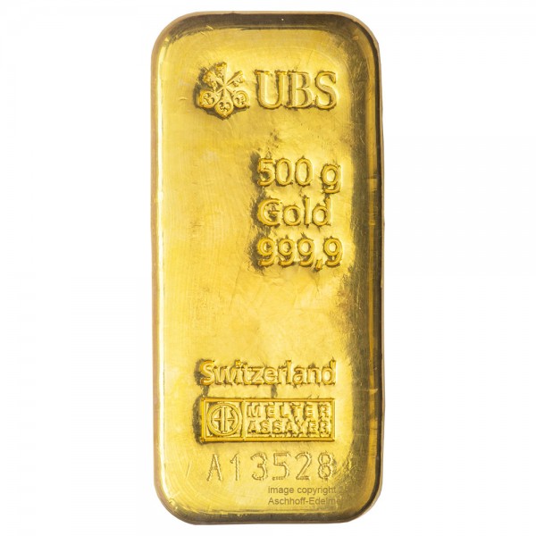 Goldbarren 500g UBS-Switzerland Gussbarren
