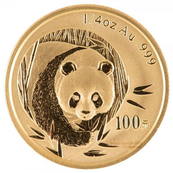 1/4 Unze (oz) Gold China Panda Goldmünze 2003 Kapsel