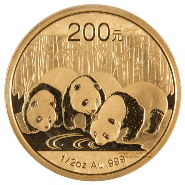Ankauf: China Panda 2013, Goldmünze 1/2 Unze (oz)