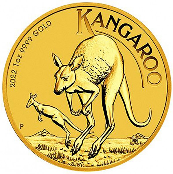 Australian Kangaroo (Nugget) 2022, Goldmünze 1 Unze (oz)