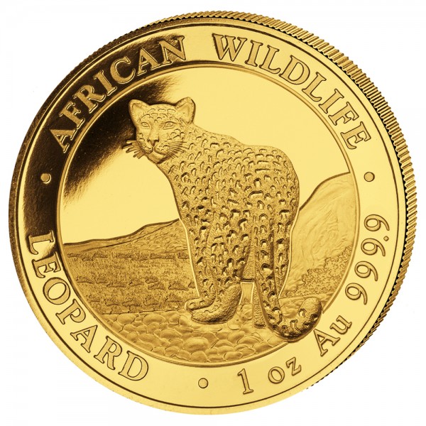 1 Unze (oz) Gold  Somalia Leopard Goldmünze 2018